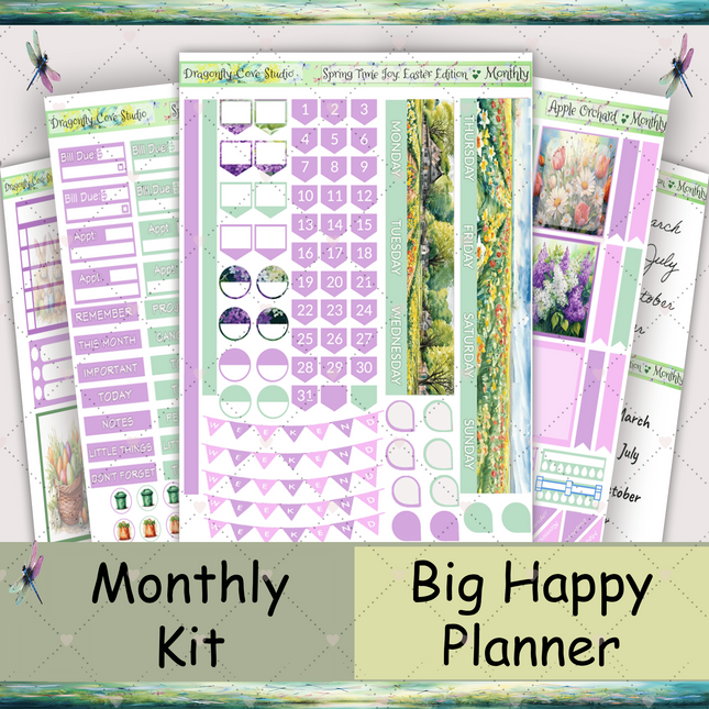 Big Happy Planner | Monthly Sticker Kit | Springtime Joy: Easter Edition