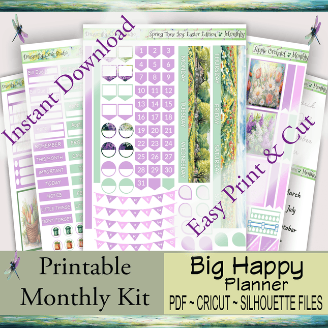 Big Happy Planner | Monthly Sticker Kit | Springtime Joy: Easter Edition