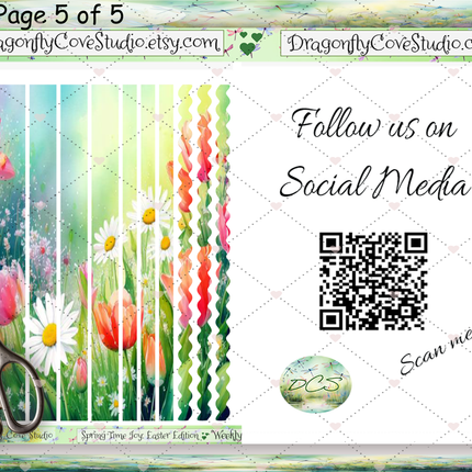 Erin Condren Horizontal Planner | Weekly Sticker Kit | Springtime Joy Easter Edition