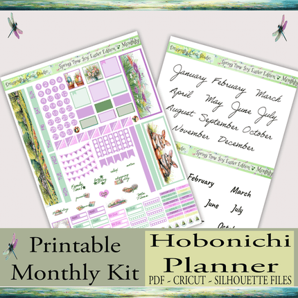 Hobonichi Planner | Monthly Sticker Kit | Springtime Joy: Easter Edition