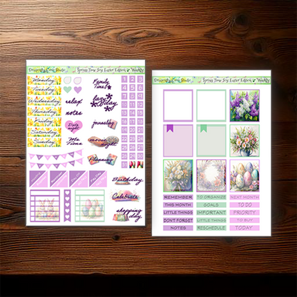 Erin Condren Horizontal Planner | Weekly Sticker Kit | Springtime Joy Easter Edition