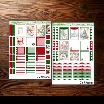 7 x 9 Planner | Weekly Sticker Kit | Mistletoe Cottage