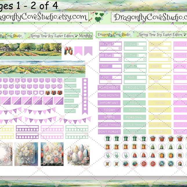 Classic Happy Planner | Monthly Sticker Kit | Springtime Joy: Easter Edition